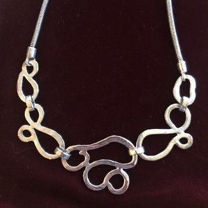 Contemporary sterling silver necklace